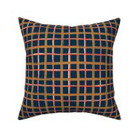 Indigo dark blue plaid tartan