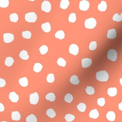 coral blush girls painted dots coordinate dots dot