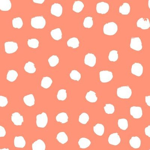 coral blush girls painted dots coordinate dots dot