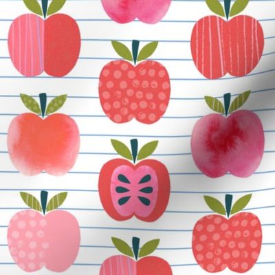 Pink Lady Apple - Notebook Stripe