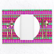 Pink and Lime Aztec Tribal Geometric Bands