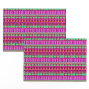 Pink and Lime Aztec Tribal Geometric Bands