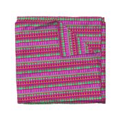 Pink and Lime Aztec Tribal Geometric Bands