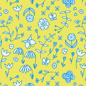 dainty flowers - blue 