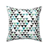 Geometric tribal aztec arrows triangle mint blue