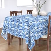 Blue abstract swirls and waves, nautical design