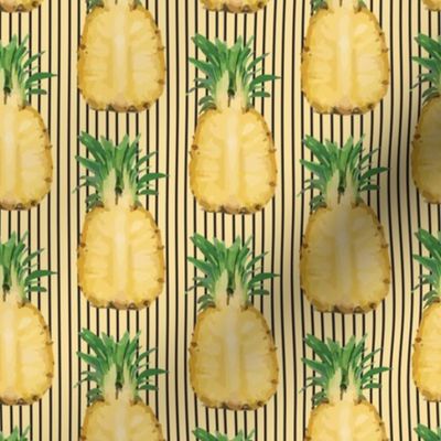 16-13Q Pineapple Fruit Food Summer Tropical Golden Yellow Hawaii_Miss Chiff Designs