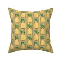 16-13Q Pineapple Fruit Food Summer Tropical Golden Yellow Hawaii_Miss Chiff Designs