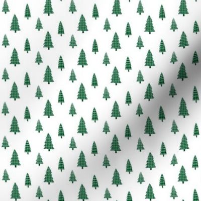 Plaid Green Trees Mini