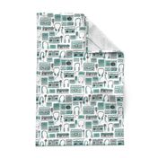 80s music // cassettes cassette boombox music hand-drawn illustration 80s fabric music fabric kids design andrea lauren