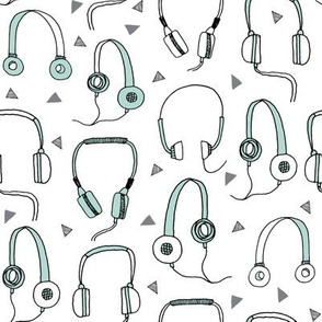 headphones // headphone fabric music musician fabric headphones design
