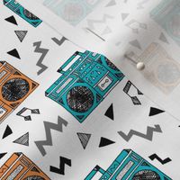 80s boombox // boomboxes 80s music print 80s fabric boombox music trendy fabric by andrea lauren