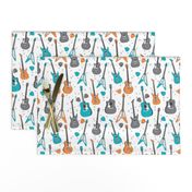 guitars // guitar electric guitar music fabric fabrics boys rock band fabric trendy music fabric print by andrea lauren