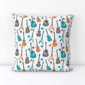 guitars // guitar electric guitar music fabric fabrics boys rock band fabric trendy music fabric print by andrea lauren