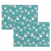 guitars // electric guitars music fabric rock band guitar music fabric