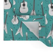 guitars // electric guitars music fabric rock band guitar music fabric