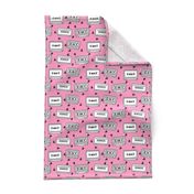 cassette // 80s casette 90s fabric pink girls hand-drawn fabric casettes