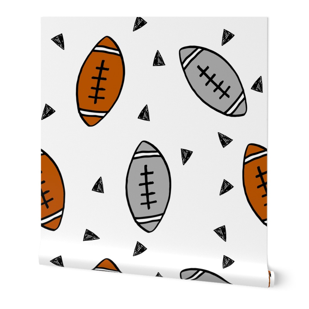 football // american football sports sport footballs college football texas football fabric kids sports fabric cute football pattern andrea lauren andrea lauren fabric