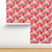 16-13Q Apple Pie Fruit Food American Teacher Patriotic Picnic Red White Blue 4th of July _Miss Chiff Designs