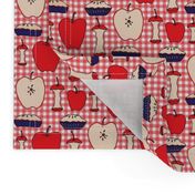 16-13Q Apple Pie Fruit Food American Teacher Patriotic Picnic Red White Blue 4th of July _Miss Chiff Designs