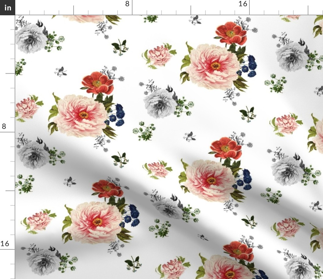 Wild Side Floral in White