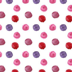 Watercolor pink polka dot