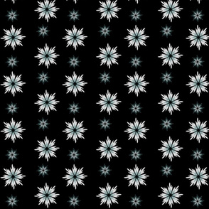 black,teal_and_white_flowers