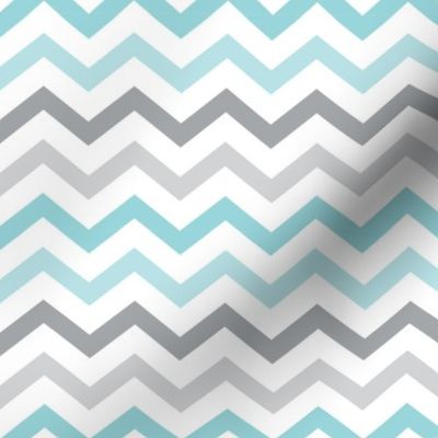 little one blues :: chevron blue and grey