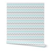 little one blues :: chevron blue and grey