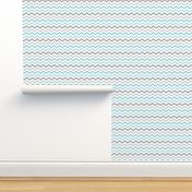 little one blues :: chevron blue and grey