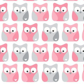 little one baby pinks :: owls