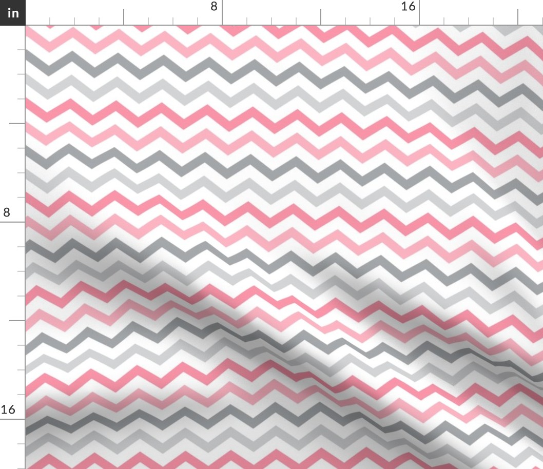 little one baby pinks :: chevron