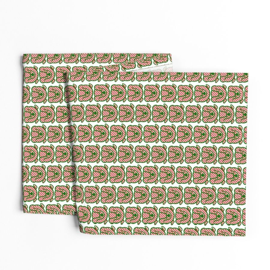 English Bulldog in candycane pattern - Bully Christmas