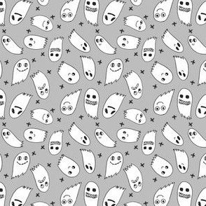 ghosts grey kids baby black and grey kids cute october halloween fabric