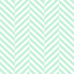 herringbone LG ice mint green