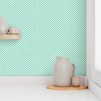 herringbone LG sea foam green