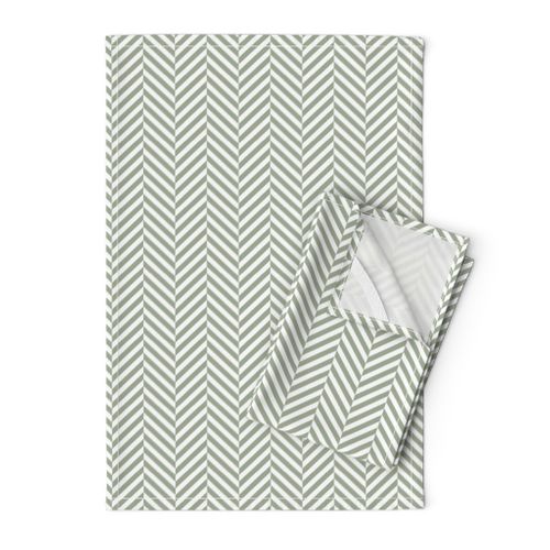 herringbone LG sage green