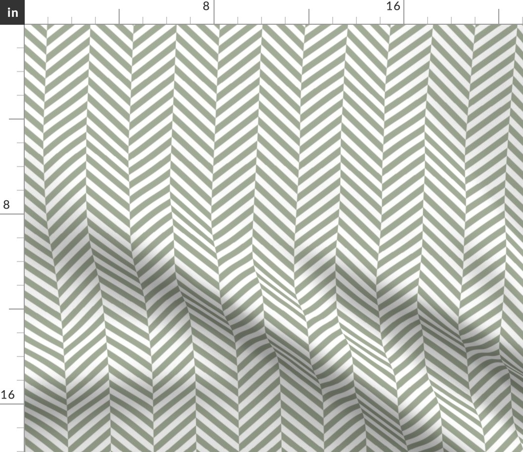 herringbone LG sage green