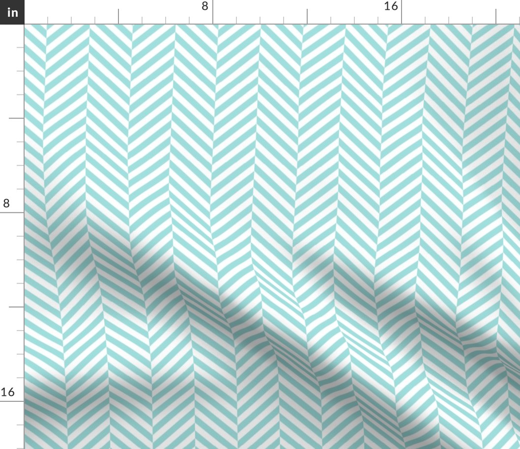 herringbone LG light teal