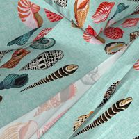 tea towel shells // beach ocean tea towels kitchen towel tea towel design tea towel fabric cut and sew tea towel andrea lauren andrea lauren design