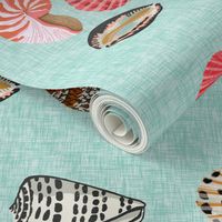 tea towel shells // beach ocean tea towels kitchen towel tea towel design tea towel fabric cut and sew tea towel andrea lauren andrea lauren design