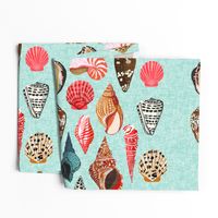 tea towel shells // beach ocean tea towels kitchen towel tea towel design tea towel fabric cut and sew tea towel andrea lauren andrea lauren design