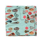 tea towel shells // beach ocean tea towels kitchen towel tea towel design tea towel fabric cut and sew tea towel andrea lauren andrea lauren design