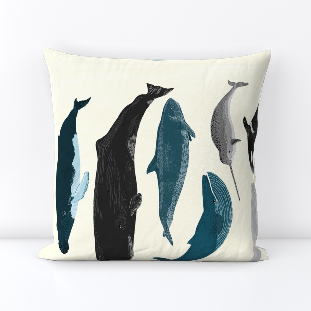 tea towel whales // whale tea towel oceans tea towels ocean animal kitchen cut and sew whale design tea towel fabric