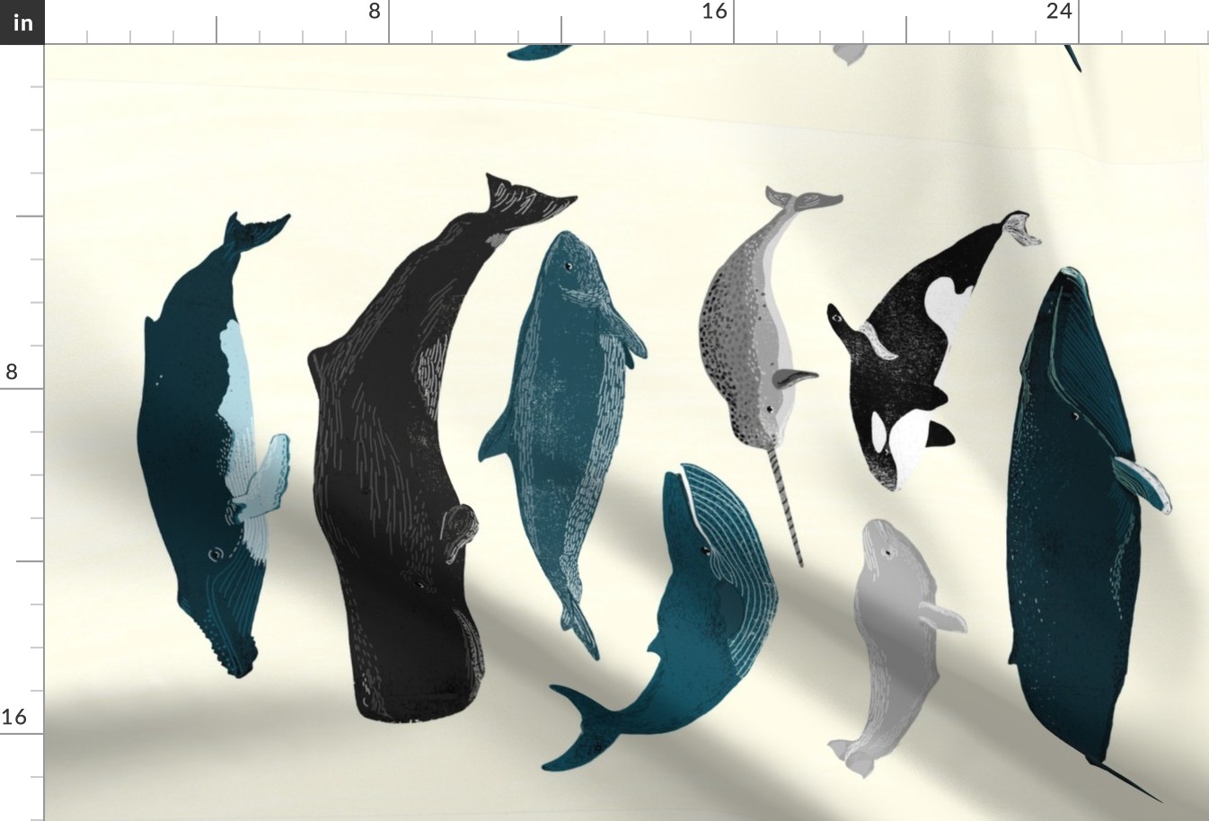 tea towel whales // whale tea towel oceans tea towels ocean animal kitchen cut and sew whale design tea towel fabric