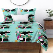 tea towels // tea towel kitchen toucans cute birds tea towels kitchen tea towel fabric toucan tropical birds cut and sew fabric