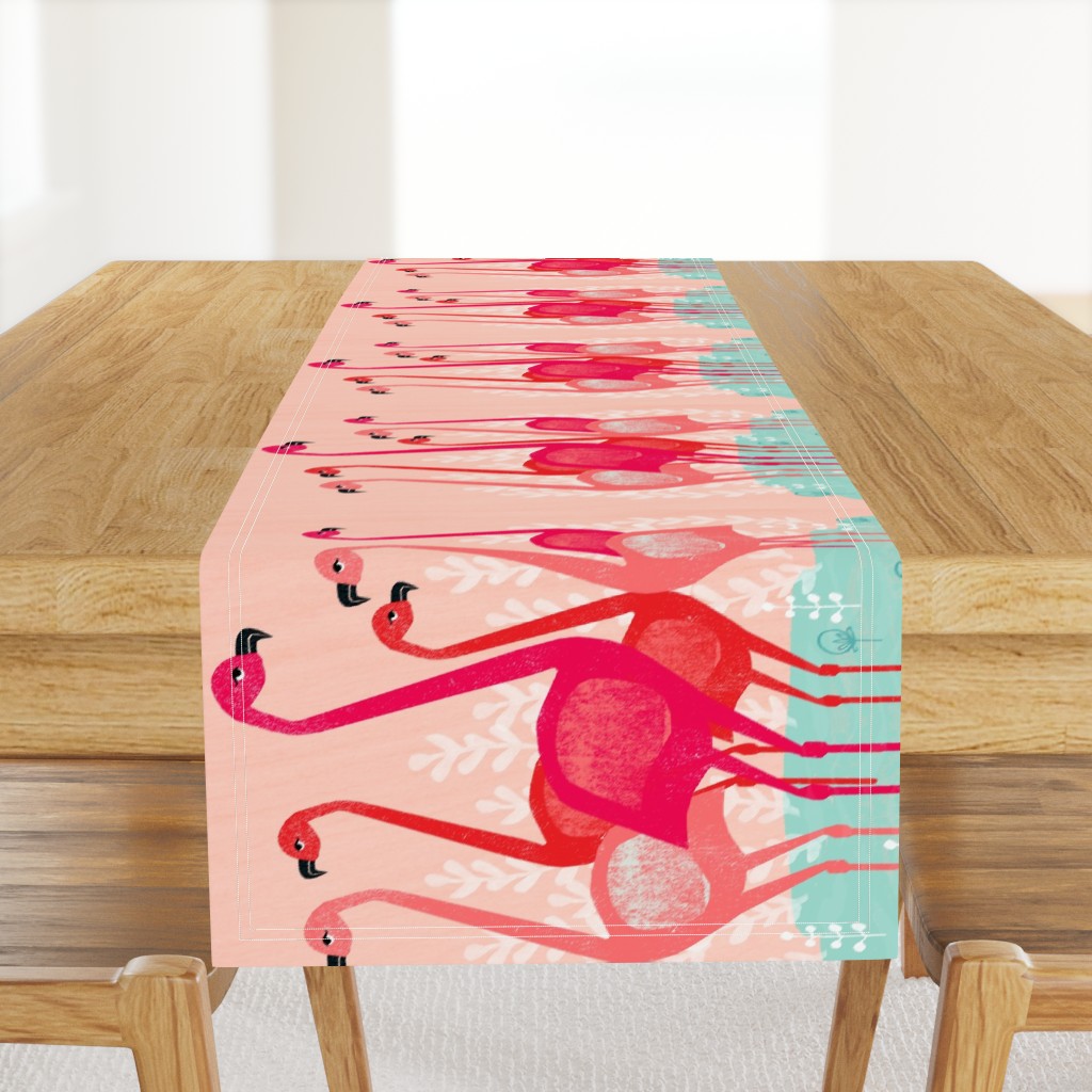 tea towels // flamingo birds pink cut and sew kitchen retro camper kitschy kitsch tea towel