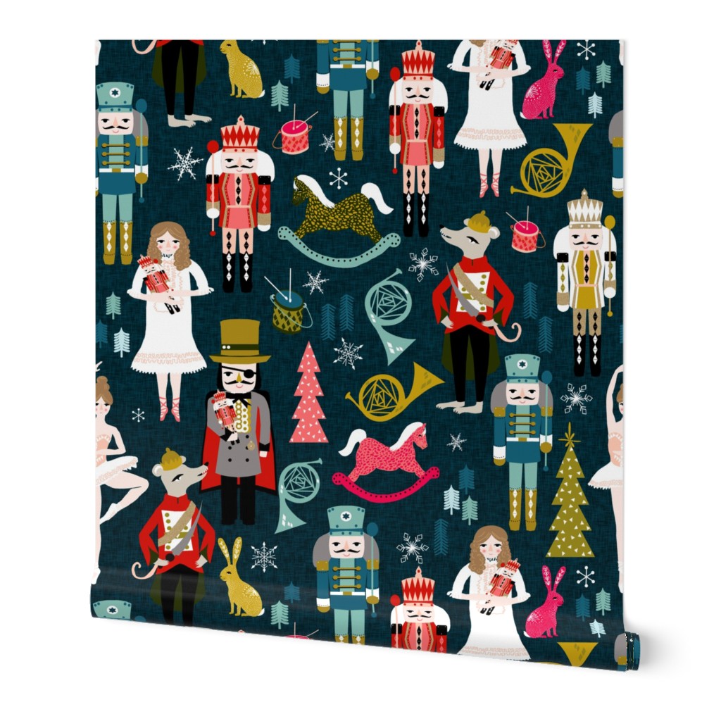 nutcracker // nutcracker fabric xmas holiday christmas fabric by andrea lauren