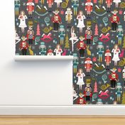 nutcrackers // nutcracker ballet xmas holiday christmas fabric christmas design by andrea lauren