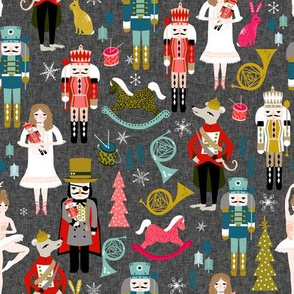 nutcrackers // nutcracker ballet xmas holiday christmas fabric christmas design by andrea lauren